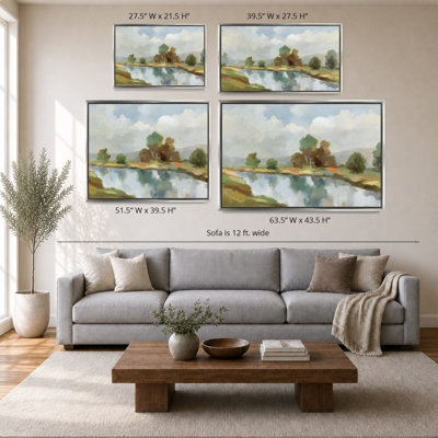Rivière et nuages par Silvia Vassileva - impression sur toile