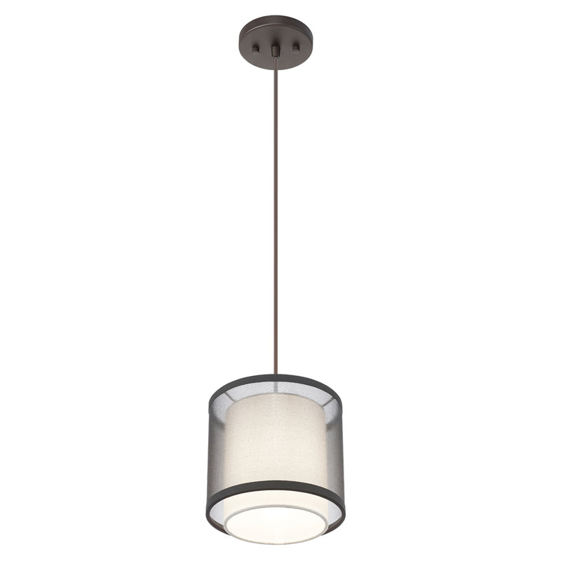 Feltner 1 - Light Single Pendant, 152.75" H x 8" W x 8" D, Antique Bronze, Smoke Gray