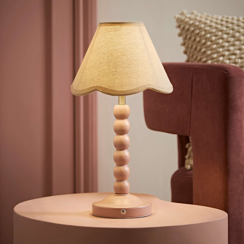 Wood Lamp, Rose Pink, Natural, Yes