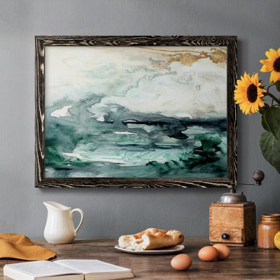 Sea Foam Flow I - Toile tendue avec châssis encadré rustique