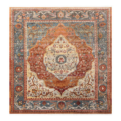 Folmar Oriental Rust Red Area Rug