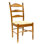 Classic Tan Compact Ladder Back Dining Chair with Rustic Charm