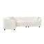Canapé modulaire incurvé en forme de L 104 po - Tissu beige bouclé, canapé de luxe moderne à 4 places avec design sculptural pour le salon