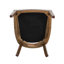 Ensemble de salle à manger rectangulaire en bois massif 63 po avec dossier en lin massif American Rustic American-130770057-130715190