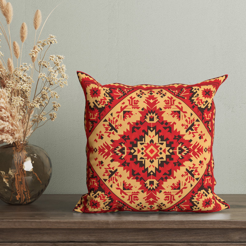 Eastern Elegance Geometric Reversible Pillow Cover, 20"H x 20"W