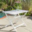 Table pliante en bois 43,5 po - Résistant aux intempéries pour les espaces extérieurs pliables, qualité de fabrication