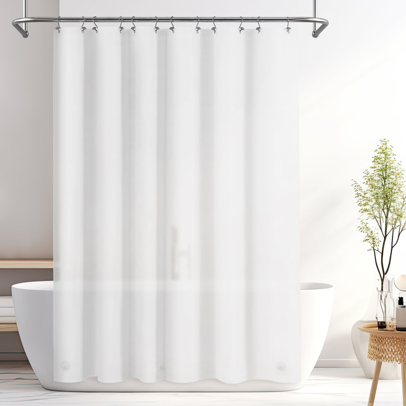 Waterproof Lightweight PEVA Shower Curtain Liner, 72"H x 72"W, Frost