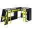 Lit mezzanine simple en L en bois-1825641333