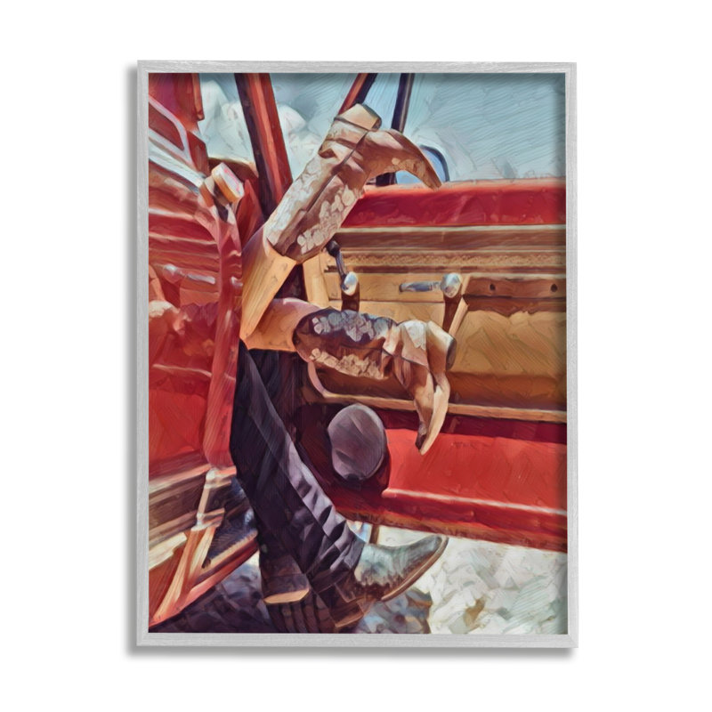 «Romantique cowboy bottes couple» par Jesse Keith, reproduction d'art sur toile, H 30 po x l 24 po