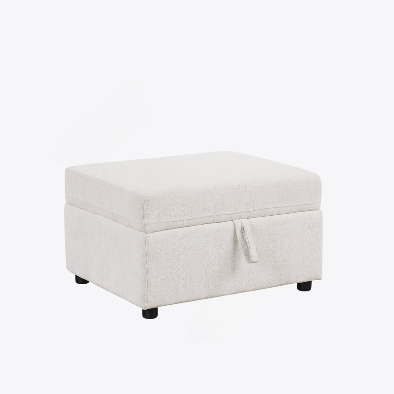 Repose-pieds avec repose-pieds 26,6 po pour le salon, la chambre à coucher, beige, Beige