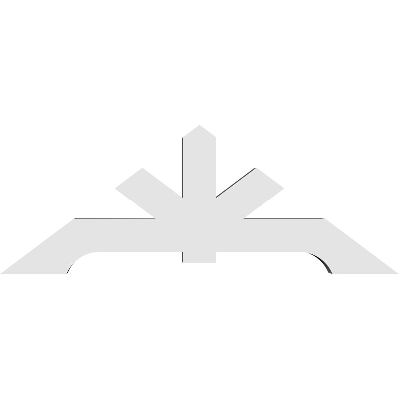 Support de pignon en PVC de qualité architecturale Vanguard, H 18 po x l 48 po (pas: 9/12), P 4 po x F 4 po