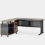 63" L-Shaped Executive Desk With File Cabinet-1817354912