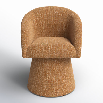 Kyo Swivel Linen Dining Armchair