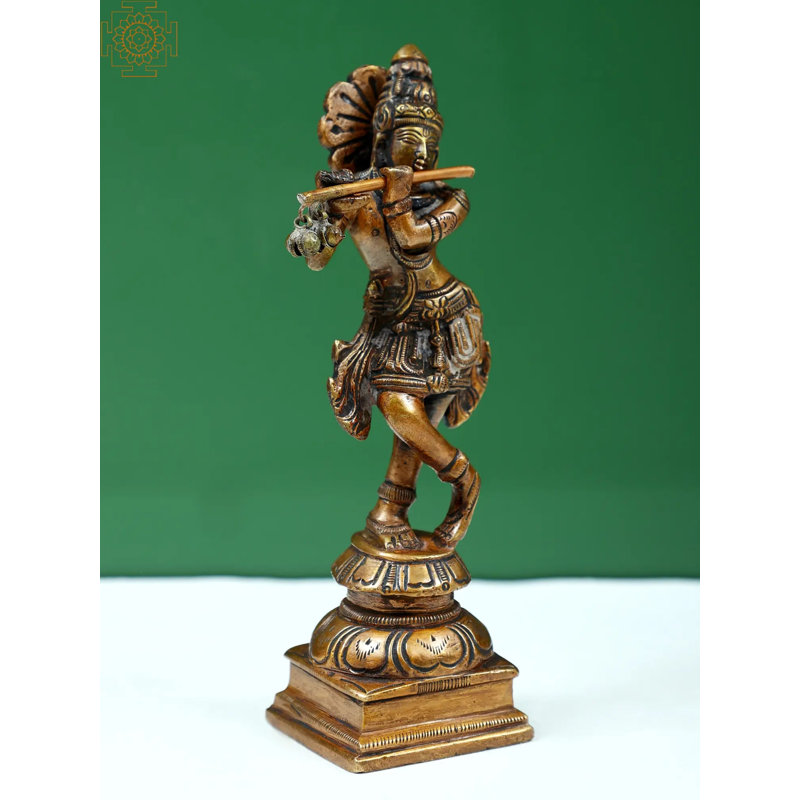 Petite flûte 6 "Shri Krishna en laiton