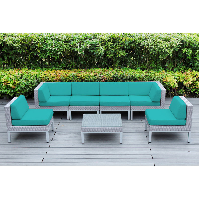 Ensemble de conversation avec coussins pour 6 personnes Ravshan, Sunbrella aruba, gris