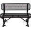 Banc lourd perforé avec - noir, pour la pelouse en métal jusqu'aux éléments