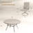 50" Round Patio Dining Set For 6-Person With Swivel Chairs-1445337197-1445337196