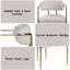 Fauteuil en chenille et or Zayn Beige (ensemble de 2)