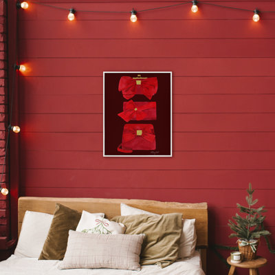 Ruby Red Clutches Framed Giclee, design by Hillary Holt