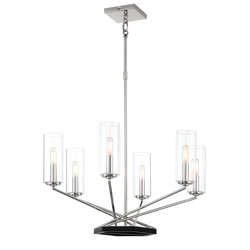 Gibsonton 6 - Light Dimmable Geometric Chandelier