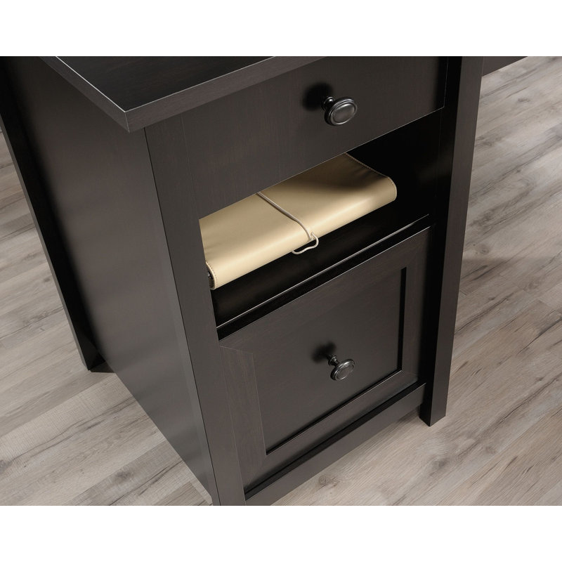 Zakarah L-Shaped Executive Desk, Black
