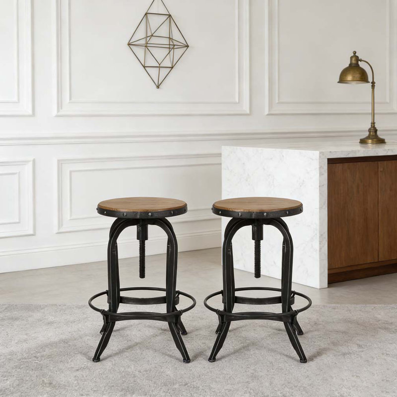 Tabourets de bar rotatifs à hauteur ajustable Industrial, 2