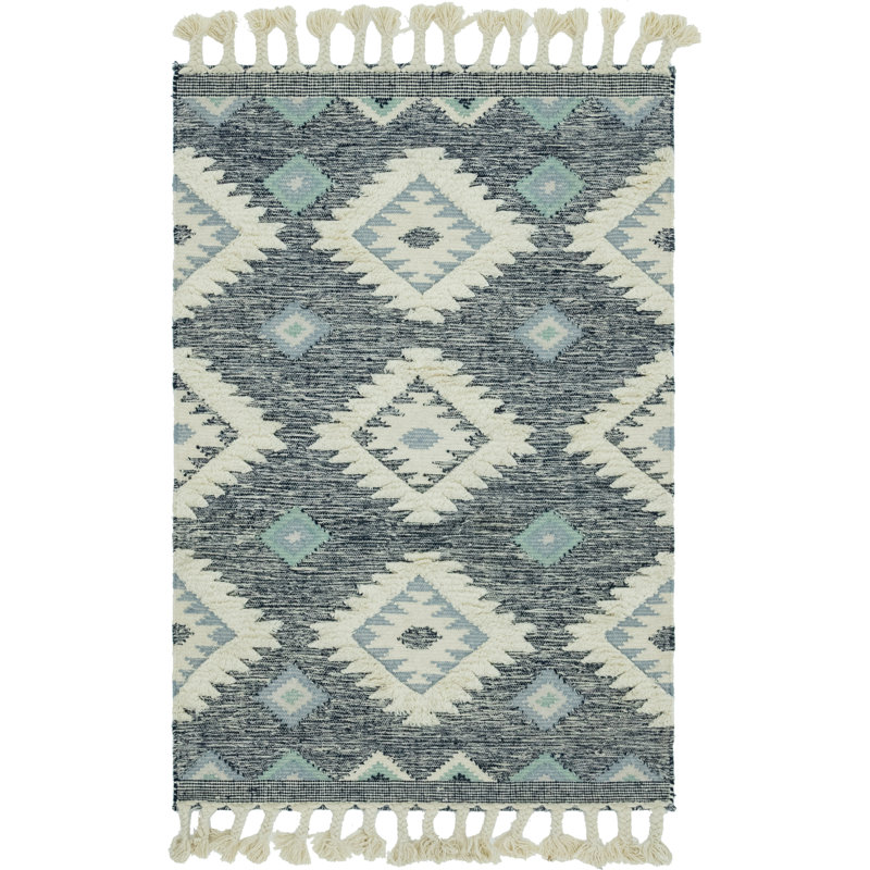 Shriver Performance Wool Geometric Indoor Rug, Rectangle 4'1" x 6'1"