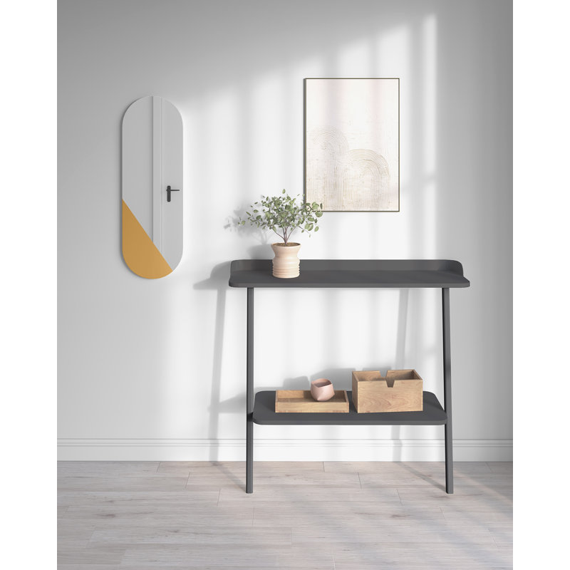 Ahmednur 111cm Console Table, Grey, Grey