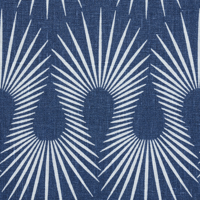 Schumacher x Neisha Crosland Hedgehog Fabric, Denim White