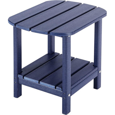Double Adirondack Side Table, Outdoor Side Tables, End Tables For Patio, Backyard,Pool, Indoor Companion, Easy Maintenance & Weather Resistant