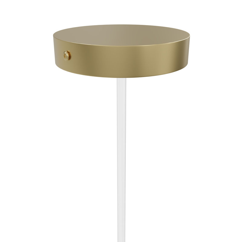 Main Street Collection 1 Light Snow Acyrlic Pendant, Brushed Brass