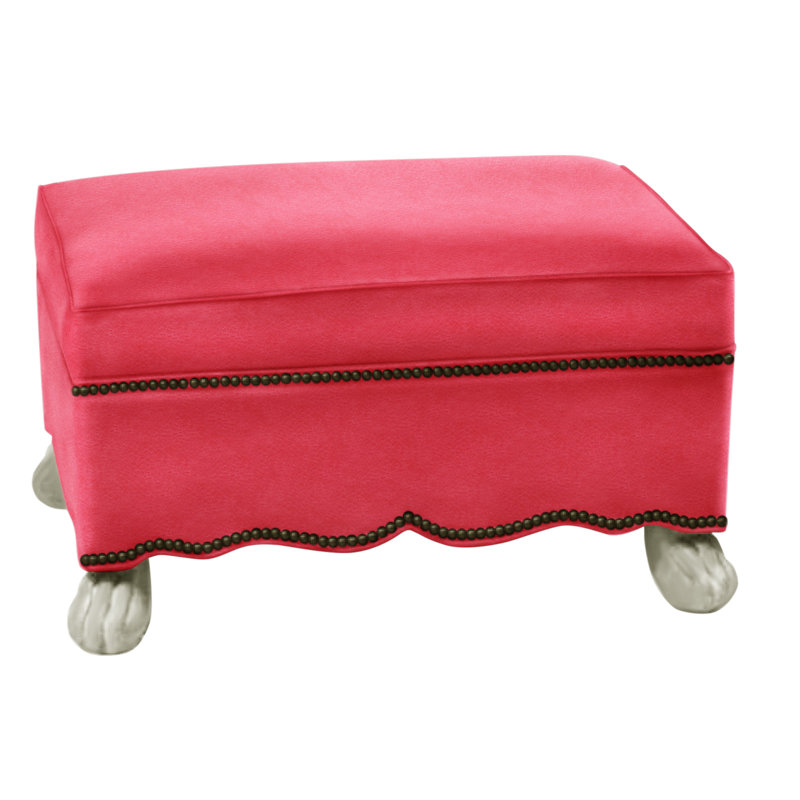 Ottoman, Performance Twill Natural, Brushy Bayou