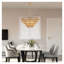 Lustre 24 pouces Boho, luminaire suspendu en corde de chanvre tissé avec cadre en fer à 5 couches, luminaire suspendu moderne réglable pour le salon, la salle à manger et la chambre à coucher (sans ampoules)