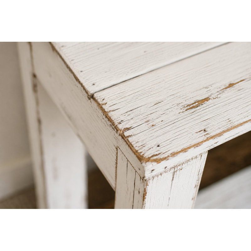 Biggs Solid Wood Console Table, White, 28" H x 46" W x 8" D
