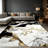1PC Black Gold White Marble Fluid Abstract area rugs for Living Room, Soft and Comfortable, Suitable for all seasons, easy-to-maintain, machine washable Indoor floor mat, Under Table Farmhouse suitable for dining room, bedroom, kitchen entryway,-1485350026