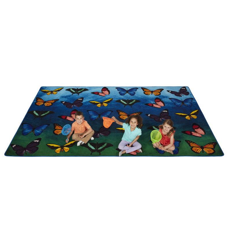 Tapis bleu / vert / rouge Pixel Perfect, Rectangle 8 pi x 12 pi