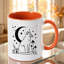 1pc Mystical Moon Cat DesignStarry Sky & Mushroom Illustration  Insulated Reusable Coffee Cup Ceramic Coffee Mug Holiday Gift Halloween.