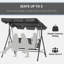 Azlynne 3 Person Porch Swing with Canopy