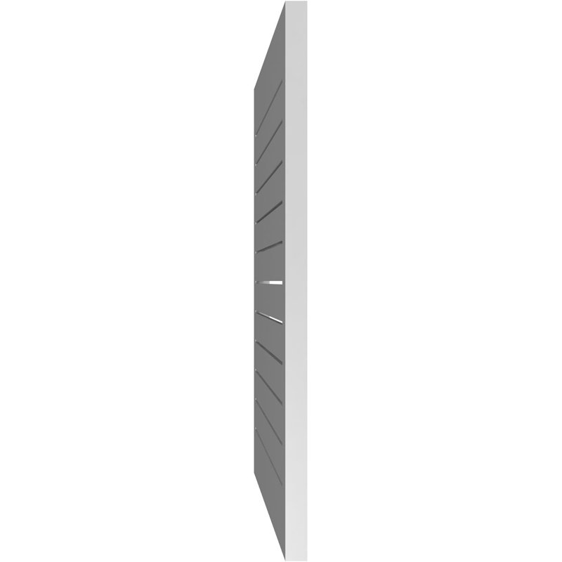 Évent à pignon fonctionnel en uréthane rectangulaire à fixation en surface, brun clair apprêté, H 38 po x l 30 po x P 1,5 po