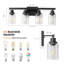Luminaire de meuble-lavabo moderne 24 po à 4 lumières 24 po, applique murale industrielle avec abat-jour en verre transparent pour miroir, salle de bain, chambre à coucher et couloir