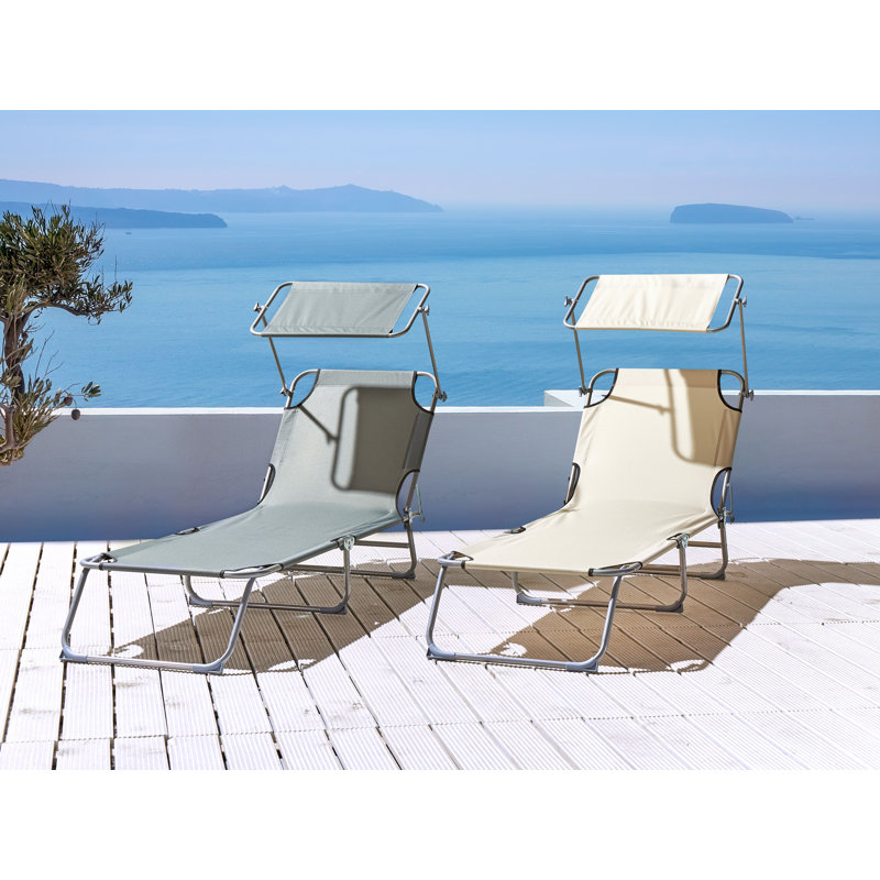 Nikyta 205cm Long Reclining Single Chaise, Beige