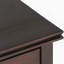 Table de chevet en bois de 61 cm de large, couleur brun roux