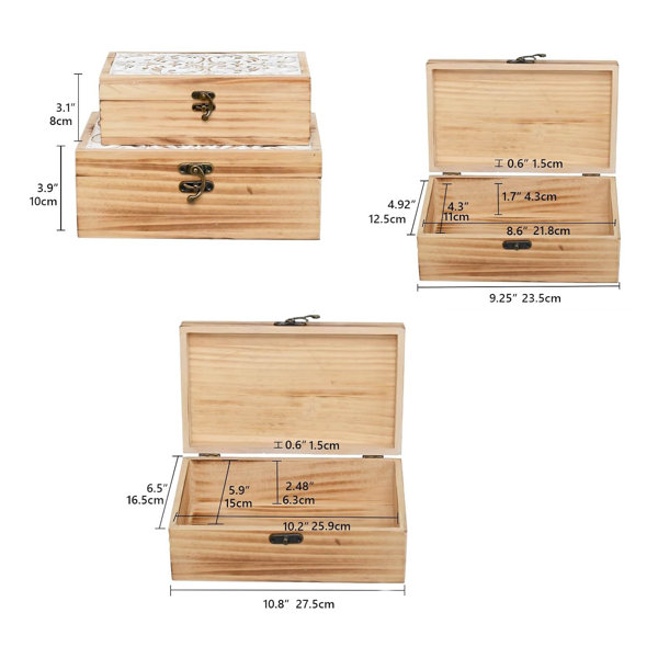 One Allium Way Decorative Wooden Box With Hinged Lid - Wayfair Canada