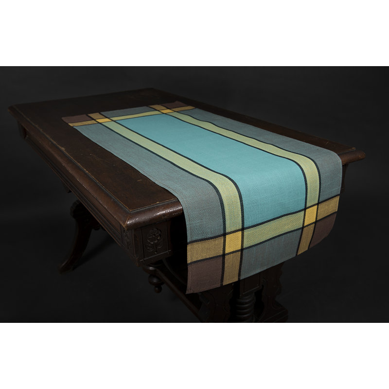 Chemin de table Sheilah, L 72 po x l 15 po, Bleu sarcelle