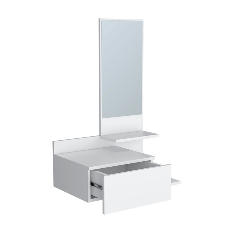 Armoire flottante pour couloir Lowell, salon, blanc