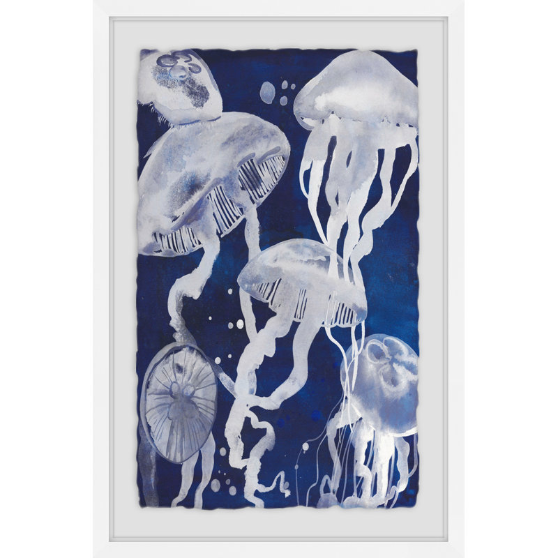 Méduse II - Reproduction d'art graphique sur papier encadré, H 18 po x l 12 po x P 1,5 po