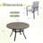 6-Person Round Patio Dining Set With Stackable Textilene Chairs-1422422446