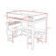 Lit mezzanine double avec bureau, tablettes, DEL et station de charge-1978525007