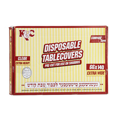 K&C Clear Heavy Duty Plastic Disposable Tablecloth