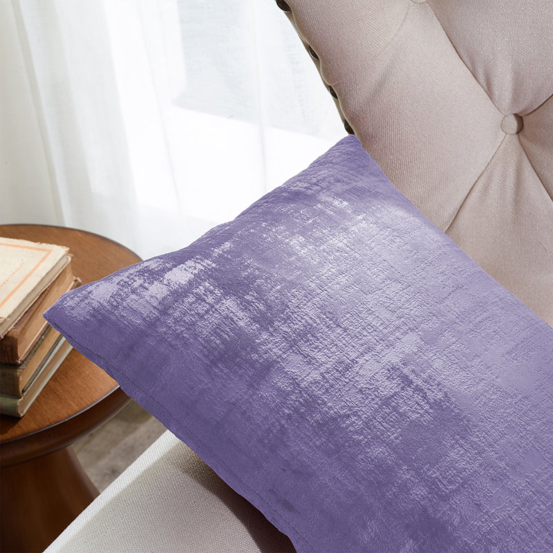 Rectangular Lumbar Cushion Cover, Chinese Violet